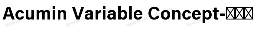 Acumin Variable Concept字体转换